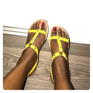 Yellow Cross sandal